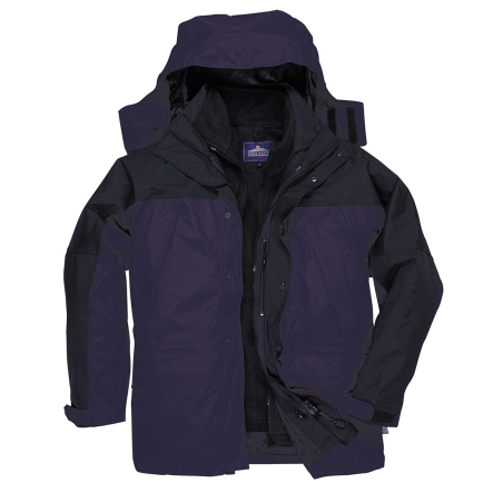 Parka 3 en 1 imperméable respirante avec polaire amovible Marine – Portwest S532
