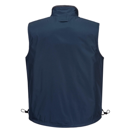 Bodywarmer réversible ripstop et polaire anti-boulochage Marine – Portwest S418NAR