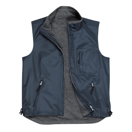 Bodywarmer réversible ripstop et polaire anti-boulochage Marine – Portwest S418NAR