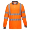 Polo manches longues haute visibilité coton majoritaire Orange – Portwest S271