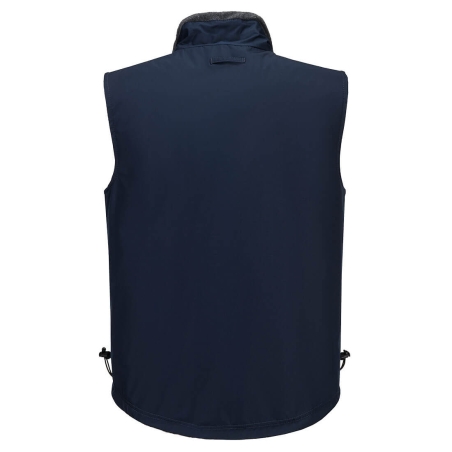 Bodywarmer réversible ripstop et polaire anti-boulochage Marine – Portwest S418NVR