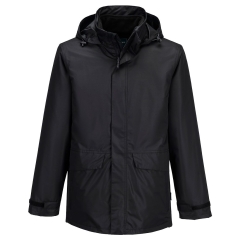 Parka respirante 3-en-1 avec polaire amovible et capuche Noir – Portwest S507