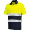 Polo haute visibilité léger manches courtes classe 1 Jaune/marine – Portwest S175
