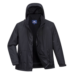 Parka isolante imperméable rip-stop capuche cachée Noir – Portwest S505