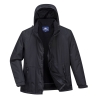 Parka isolante imperméable rip-stop capuche cachée Noir – Portwest S505
