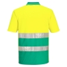 Polo haute visibilité léger manches courtes classe 1 Jaune/théal – Portwest S175