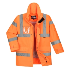 Parka haute visibilité imperméable classe 3 multipoches Orange – Portwest S590