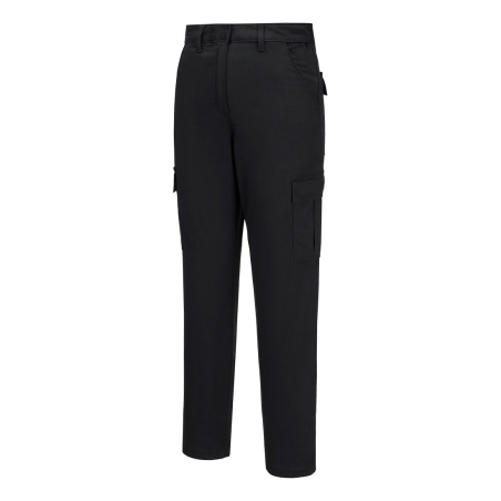 Pantalon cargo slim stretch femme multipoches Noir – Portwest S233