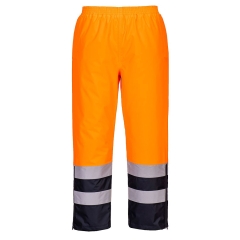 Pantalon d'hiver haute visibilité classe 2 coupe-vent imperméable Orange/marine – Portwest S598