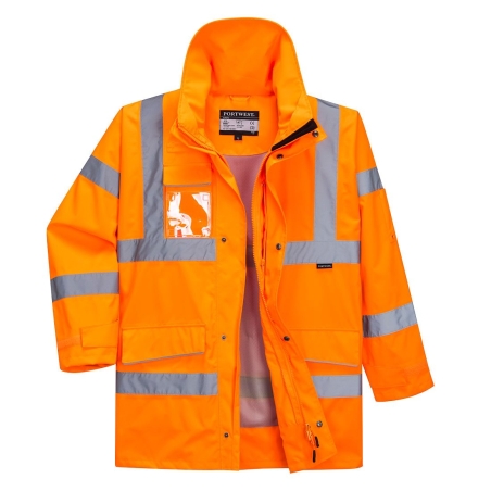 Parka haute visibilité imperméable classe 3 multipoches Orange – Portwest S590