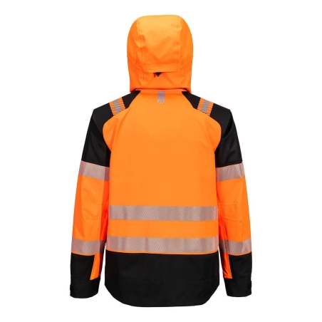 Veste de pluie haute visibilité PW3 à enfiler 3 couches Orange/noir – Portwest T161