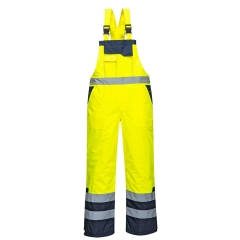 Cotte bicolore matelassée haute visibilité classe 2 Jaune – Portwest S489