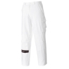 Pantalon peintre coton multipoches ceinture semi-élastiquée Blanc – Portwest S817