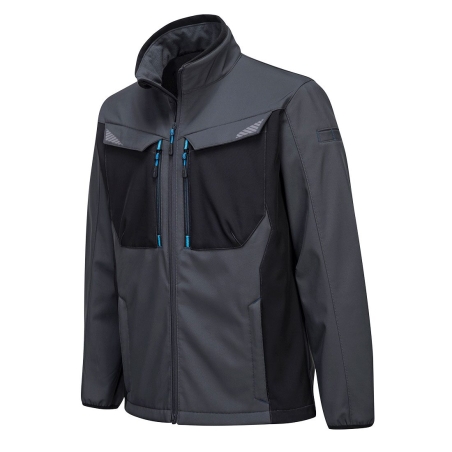 Veste softshell 3 couches coupe-vent imperméable respirante Gris métal – Portwest T750