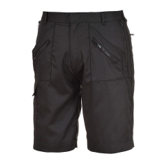 Bermuda de travail multipoches ceinture élastiquée Noir – Portwest S889