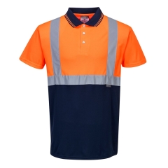 Polo haute visibilité bicolore classe 1 Orange/marine – Portwest S479