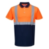 Polo haute visibilité bicolore classe 1 Orange/marine – Portwest S479