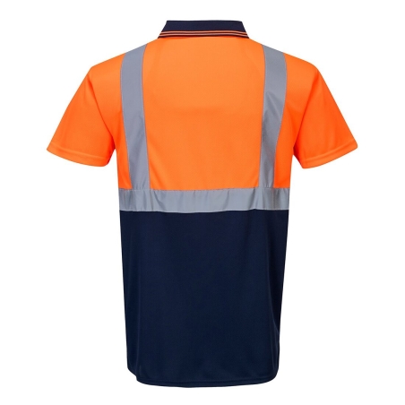 Polo haute visibilité bicolore classe 1 Orange/marine – Portwest S479