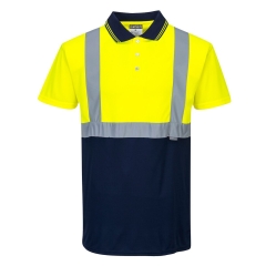 Polo haute visibilité bicolore classe 1 Jaune/marine – Portwest S479