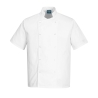 Veste de cuisine col mandarin légère et résistante Blanc – Portwest C733