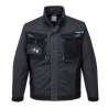 Veste de travail toile poly-coton extensible multipoches Gris métal – Portwest T703