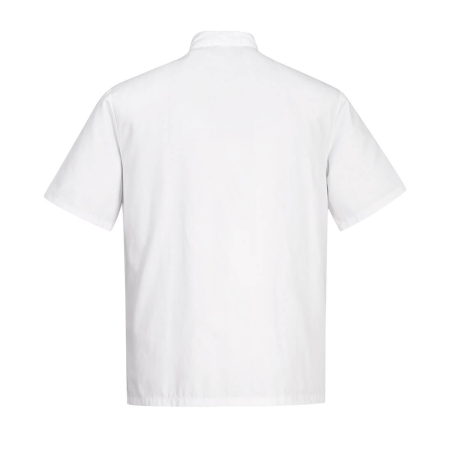 Veste de cuisine col mandarin légère et résistante Blanc – Portwest C733