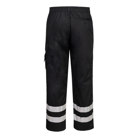 Pantalon de travail haute visibilité bandes rétroréfléchissantes Noir – Portwest S917