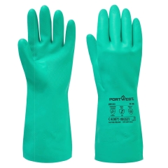 Gant nitrile résistant aux produits chimiques Nitrosafe Vert – Portwest A810