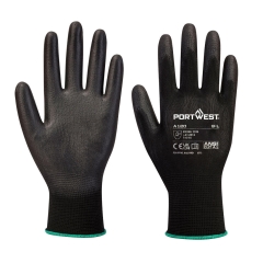 Gant à paume en PU pour distributeurs automatiques Noir – Portwest VB120, boîte de 288 paires
