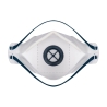 Masque pliable FFP2 à valve anti-poussière Eagle Dolomite Blanc – Portwest P291, boîte de 10 masques