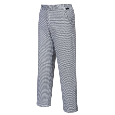 Pantalon de cuisine pied de poule taille élastique Pied de poule – Portwest S068