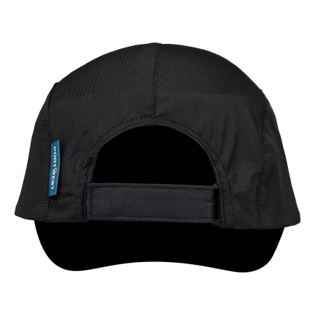 Casquette pliable 5 panneaux respirante réglable Noir – Portwest HA27