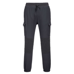 Pantalon de travail ajusté stretch multipoches genoux renforcés Gris métal – Portwest T803