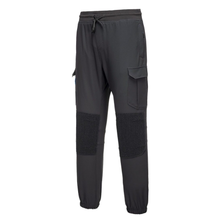 Pantalon de travail ajusté stretch multipoches genoux renforcés Gris métal – Portwest T803