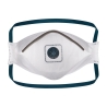 Masque respiratoire FFP2 pliable avec valve Dolomite Blanc – Portwest P261, boîte de 10 masques