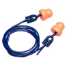 Bouchons d'oreille Bell Comfort en mousse PU avec cordon Orange – Portwest EP12, boîte de 200 paires