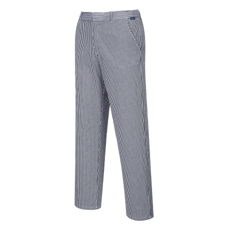 Pantalon de cuisine 100% coton léger Barnet Bleu check – Portwest C075