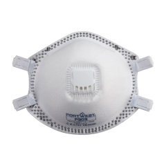 Masque FFP3 en forme de bol avec valve d'expiration Blanc – Portwest P303, boîte de 10 masques