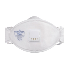Masque respiratoire FFP3 pliable avec valve anti-encrassement Blanc – Portwest P361, boîte de 10 masques