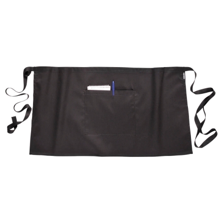 Tablier de service polycoton grande poche attaches latérales Noir – Portwest S845