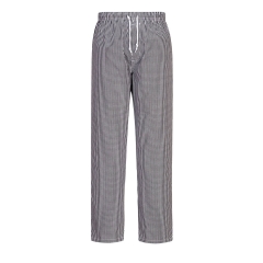 Pantalon de cuisine coton taille élastiquée Bromley Échiquier noir – Portwest C079