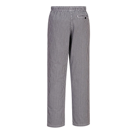 Pantalon de cuisine coton taille élastiquée Bromley Échiquier noir – Portwest C079