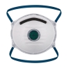 Masque FFP2 à valve charbon actif test Dolomite Blanc – Portwest P223, boîte de 10 masques