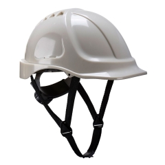 Casque de chantier photoluminescent harnais 6 points Blanc – Portwest PG54