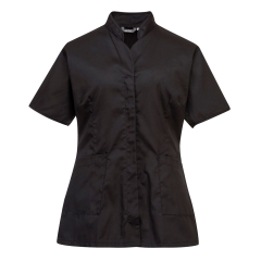Tunique femme de travail classique soufflet d'aisance Noir – Portwest LW12