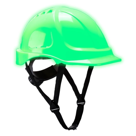 Casque de chantier photoluminescent harnais 6 points Blanc – Portwest PG54