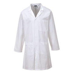 Blouse coton 100% fermeture pressions et poches Blanc – Portwest C851
