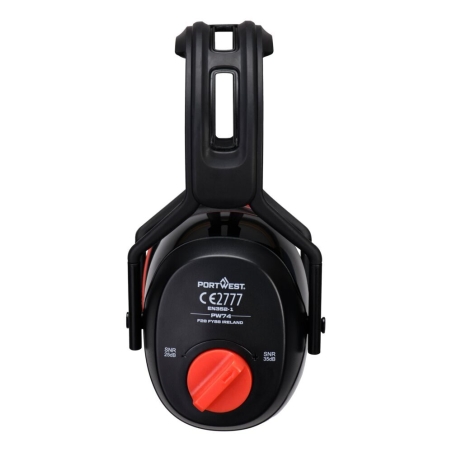 Casque anti-bruit double protection SNR 25dB et 35dB Noir – Portwest PW74