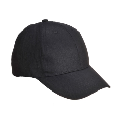 Casquette baseball 6 panneaux œillets d'aération réglable Noir – Portwest B010