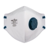 Masque pliable FFP1 à soupape d'expiration Dolomite Blanc – Portwest P210, paquet de 3 masques